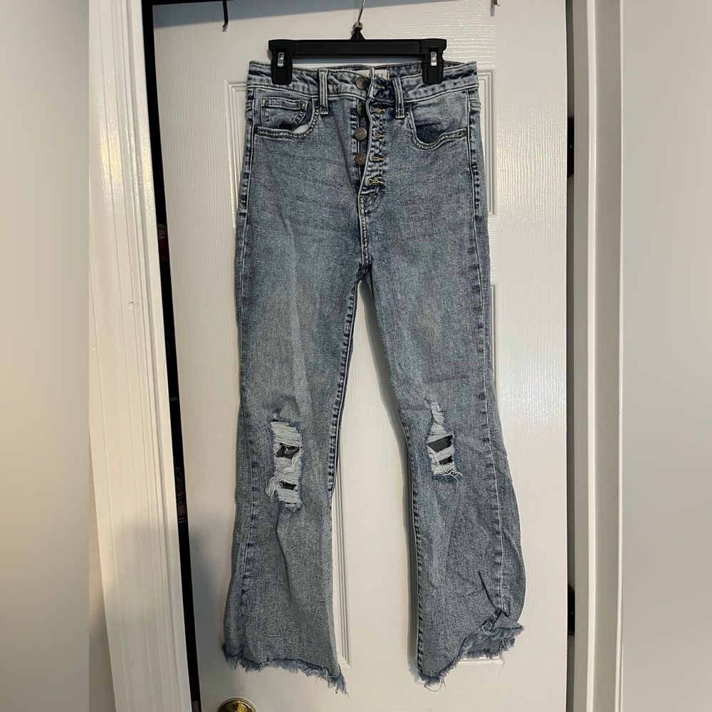 Stylish Boutique Distressed Blue Jeans for Women
